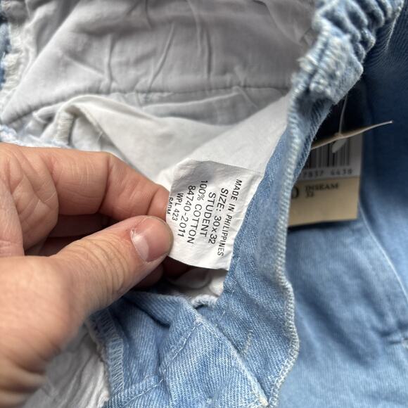 Deadstock 80s Dockers Jeans Mens 30x32 Pleated Denim Levis Cargo Tapered Vintage - Picture 8 of 15